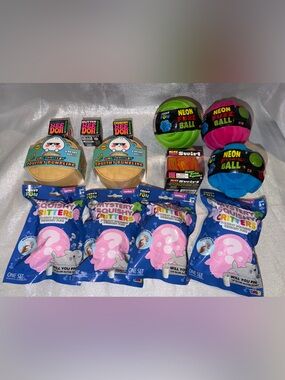 13 Pieces;NeeDohs,Omg Mystery Squishy Dumplings,Fuzz Balls & Blind Bags As Shown